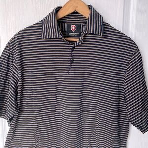 VICTORINOX striped short sleeve polo shirt